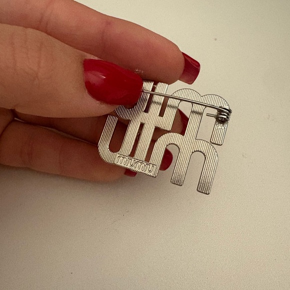 Miu Miu Silver Crystal Brooch - Picture 4 of 4